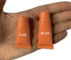 Set van 50 hervulbare, lege tubes (10 ml, oranje), Nieuw, Ophalen of Verzenden