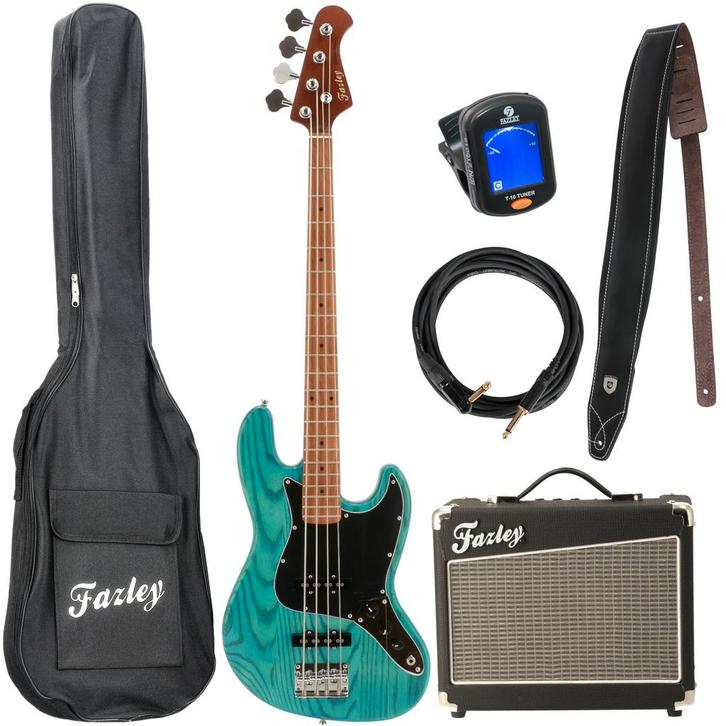 Fazley Outlaw Series Judge Plus Blue basgitaar starterset, Muziek en Instrumenten, Snaarinstrumenten | Gitaren | Bas, Verzenden