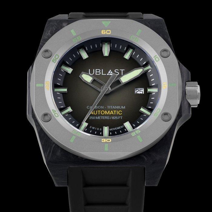 Ublast - Fusion Carbon & Titanium - UBFSN47GR - Automatic, Sieraden, Tassen en Uiterlijk, Horloges | Heren