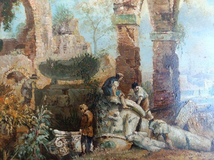 Marco Ricci (1676– 1730), Navolger van - Paesaggio con, Antiek en Kunst, Kunst | Schilderijen | Klassiek