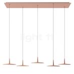Vibia Skan Hanglamp LED 5-lichts, terracotta - DALI, Huis en Inrichting, Lampen | Hanglampen, Verzenden, Nieuw