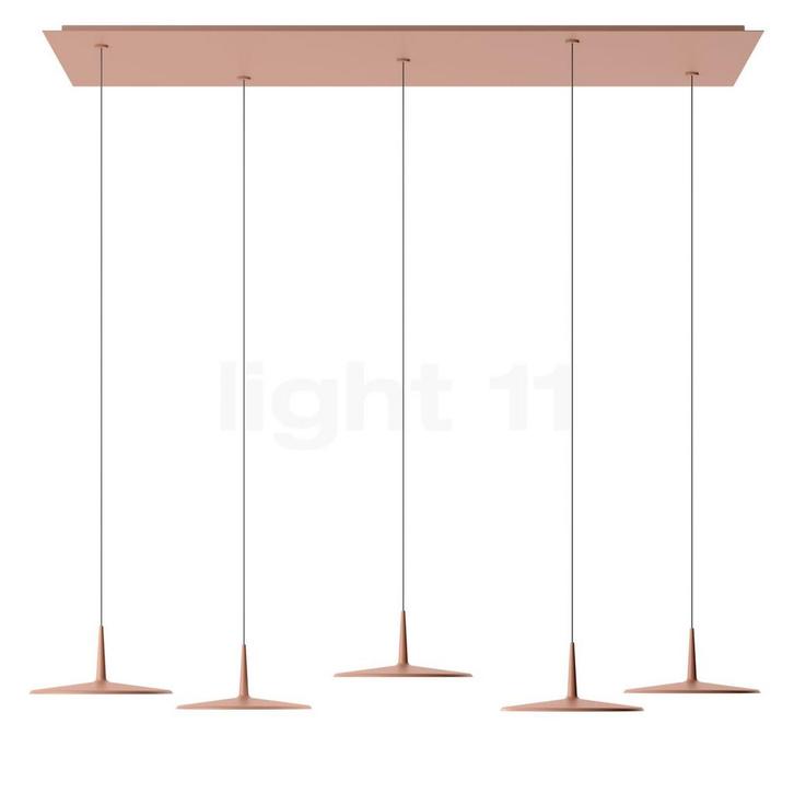 Vibia Skan Hanglamp LED 5-lichts, terracotta - DALI, Huis en Inrichting, Lampen | Hanglampen, Nieuw, Verzenden