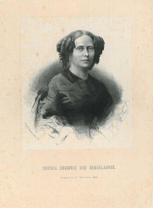 Portrait of Sophie of Wurttemberg, Antiek en Kunst, Kunst | Etsen en Gravures