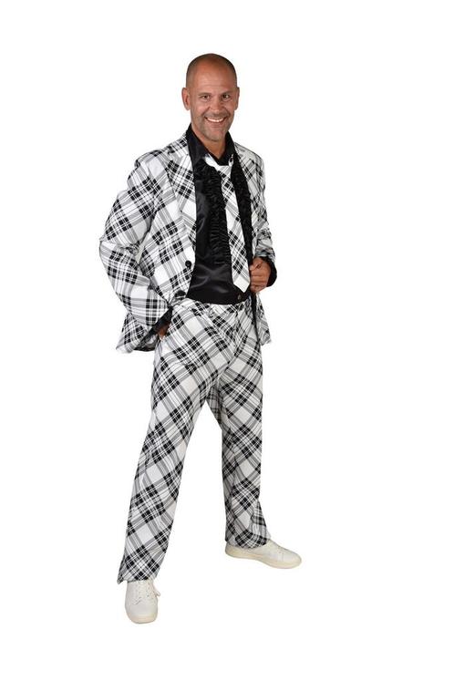 Geruit Pak Zwart Wit, Kleding | Heren, Carnavalskleding en Feestkleding, Nieuw, Ophalen of Verzenden