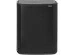 Brabantia Bo Touch Bin Prullenbak - 60 liter - Matt Black, Verzenden, Zo goed als nieuw