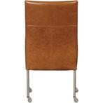 Leren eetkamerstoel Spark - Vintage Cognac (cognac) - Poten, Ophalen of Verzenden, Nieuw, Leer, Industrieel, Modern