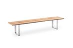 Niehoff Solid Bank 240x45 cm Roestvrij staal/Teak - zilver, Ophalen of Verzenden, Nieuw