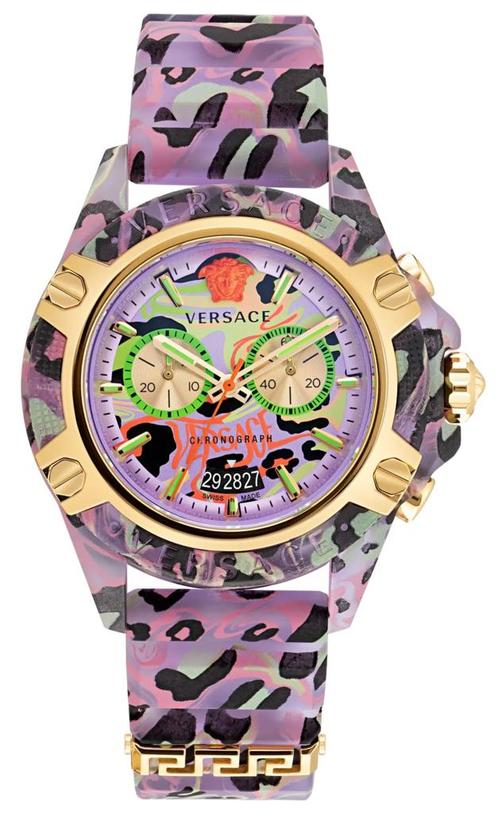 Versace VEZ700722 Chrono Active horloge 44 mm, Sieraden, Tassen en Uiterlijk, Horloges | Heren, Kunststof, Nieuw, Kunststof, Overige merken