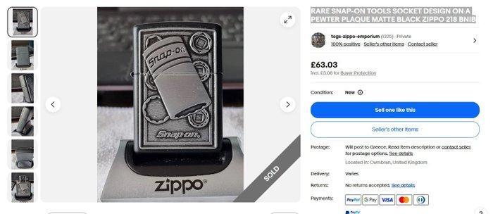 Zippo limited edition Snap On Tools 2005 new unfired -, Verzamelen, Rookartikelen, Aanstekers en Luciferdoosjes