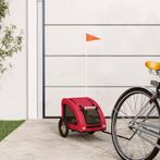 vidaXL Hondenfietstrailer oxford stof en ijzer rood, Verzenden, Nieuw