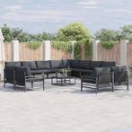 vidaXL Tuin Sofa Set 13 pcs Antraciet Staal, Tuin en Terras, Tuinsets en Loungesets, Verzenden, Nieuw