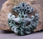 jadeiet Natuurlijk jade, decoratief voorwerp, pioenroos,