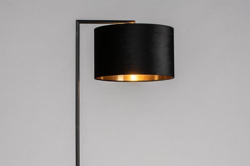 Rietveld Vloerlampen - Zwart, Goud - Stof, Metaal, Huis en Inrichting, Lampen | Vloerlampen, Verzenden