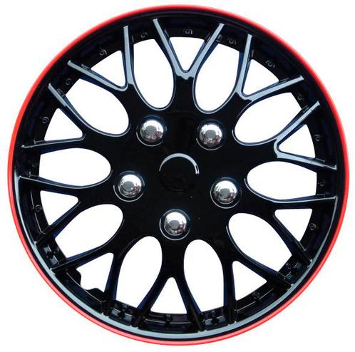 Wieldoppen  Missouri 16-inch zwart/rode rand, Auto diversen, Wieldoppen, Verzenden