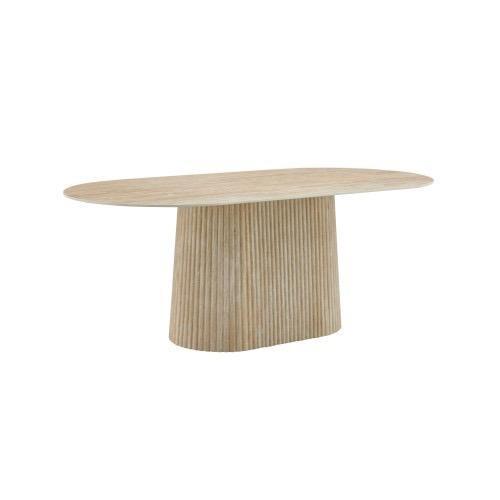 Jamaica eettafel, sintered stone, travertin beige, Huis en Inrichting, Tafels | Eettafels, Nieuw, Overige materialen