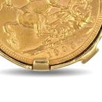 Hanger - 18 karaat Geel goud, Moneta Sterlina 22 kt, Sieraden, Tassen en Uiterlijk, Antieke sieraden