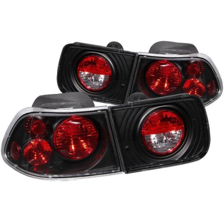 ANZO 1996-2000 Honda Civic Coupe Taillights Black - 221062, Auto-onderdelen, Verlichting, Ophalen of Verzenden