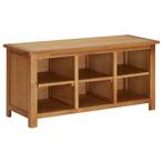 vidaXL Schoenenrek 90x37x45 cm massief eikenhout, Huis en Inrichting, Verzenden, Nieuw