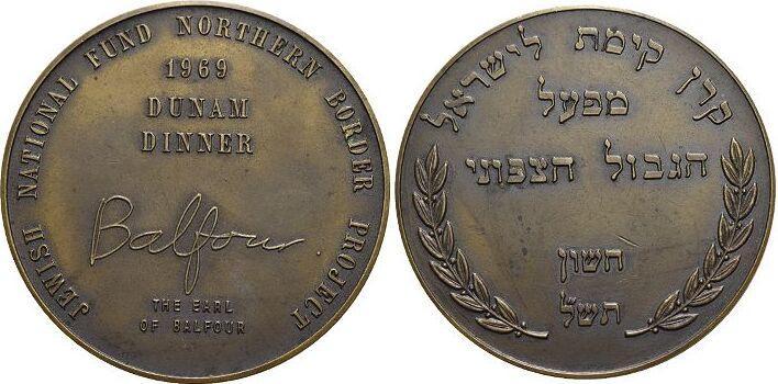 Bronze-medaille 1969 J Israel, Postzegels en Munten, Munten | Amerika, Verzenden