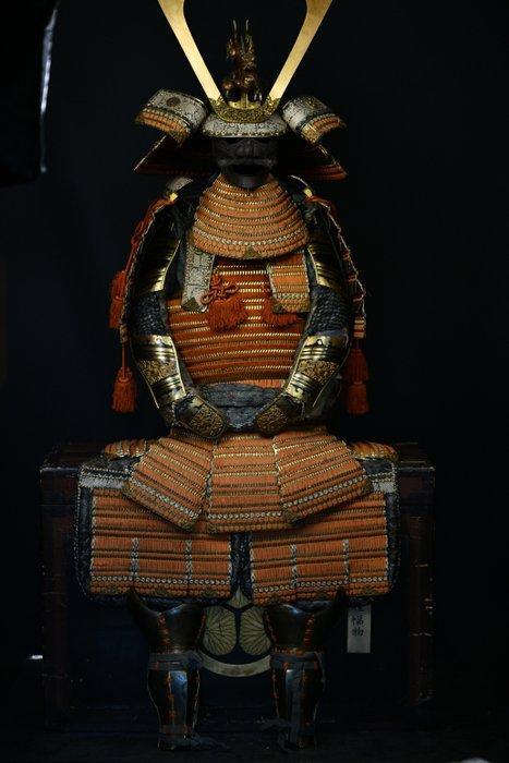 Yoroi volzet Samurai-harnas - Koper, Zijde, Ijzer - Japan -, Antiek en Kunst, Antiek | Overige Antiek