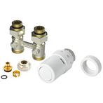 Rechte design aansluitset met thermostaatknop - 16mm, Doe-het-zelf en Verbouw, Verwarming en Radiatoren, Verzenden, Nieuw