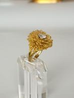 Ring - 18 karaat Geel goud, Vintage 18K gouden en 0,7ct, Sieraden, Tassen en Uiterlijk, Ringen, Nieuw