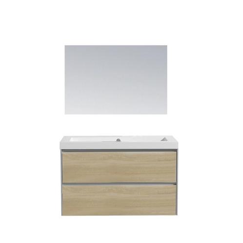 Badkamermeubel Sanilux PL 100 Greeploos Incl Spiegel En, Doe-het-zelf en Verbouw, Sanitair, Bad, Nieuw, Ophalen of Verzenden