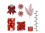 House of Seasons Kerstboom Decoratie Set - 100 Stuks - Rood, Diversen, Kerst, Verzenden, Nieuw