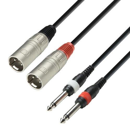 Adam Hall 3 Star TMP 0300 verloopkabel 2x XLR male naar 2x, Muziek en Instrumenten, Kabels en Stekkers, Nieuw, Ophalen of Verzenden