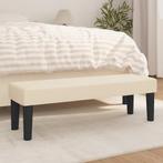 vidaXL Bankje 100x30x30 cm stof crèmekleurig, Huis en Inrichting, Verzenden, Nieuw, Stof, Minder dan 150 cm