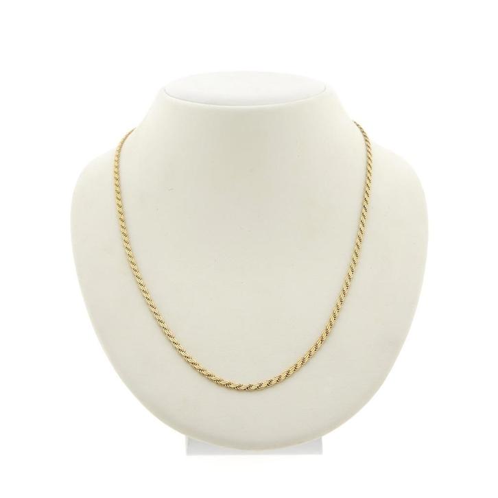 FBM gouden gedraaide schakelketting, Sieraden, Tassen en Uiterlijk, Kettingen, Overige kleuren, Gebruikt, Goud, Ophalen of Verzenden