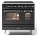 ILVE PDI096NE3/MG inductie fornuis - 2 ovens - 90 cm. - mat, Witgoed en Apparatuur, Fornuizen, Verzenden, 60 cm of meer, Nieuw