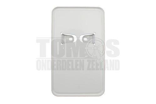 Kentekenplaathouder staand wit staal 10x17.5cm, Fietsen en Brommers, Brommeronderdelen | Algemeen, Nieuw, Ophalen of Verzenden