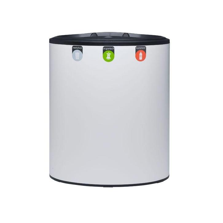 Lune Binc afvalbak 3-stromen met open deksel - Wit, Huis en Inrichting, Woonaccessoires | Prullenbakken, Nieuw, Verzenden