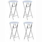 Statafel Wit | 4 Stuks | B-keuze (Statafels), Huis en Inrichting, Tafels | Statafels, Ophalen of Verzenden, In hoogte verstelbaar