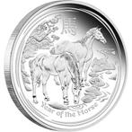 Lunar II - Year of the Horse - 5 oz 2014 (31.232 oplage), Postzegels en Munten, Munten | Oceanië, Zilver, Losse munt, Verzenden