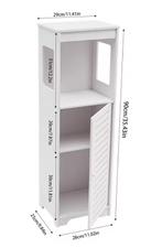 Badkamer Opbergkast met Deur en Legplanken van PVC, Huis en Inrichting, Badkamer | Badkamermeubels, Verzenden, Nieuw