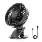 Bureauventilator met Clip - Viento Clip Zwart - USB-oplaa..., Huis en Inrichting, Ophalen of Verzenden, Nieuw