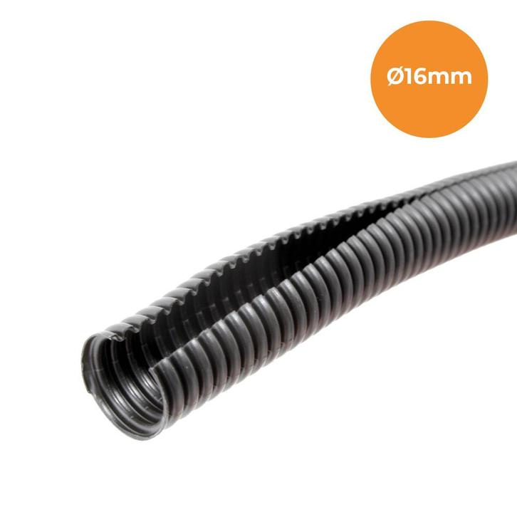 Ribbelbuis Zwart Met Inkeping | P/M, 16mm, Auto-onderdelen, Elektronica en Kabels, Nieuw, Ophalen of Verzenden