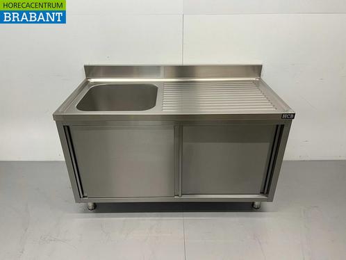 RVS Spoeltafel spoelbak 2 schuifdeuren Premium-line 140 cm, Zakelijke goederen, Horeca | Keukenapparatuur, Nieuw zonder verpakking