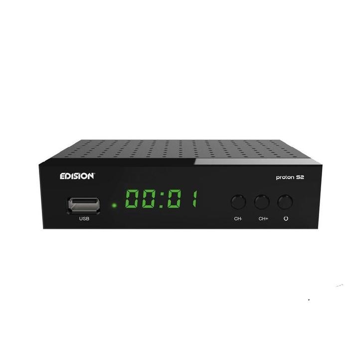 Edision Satelliet Ontvanger Proton S2 LED DVB-S2 FTA, Audio, Tv en Foto, Schotelantennes, Nieuw, Ophalen of Verzenden