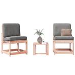 vidaXL 3-delige Loungeset massief douglashout, Tuin en Terras, Tuinstoelen, Verzenden, Nieuw