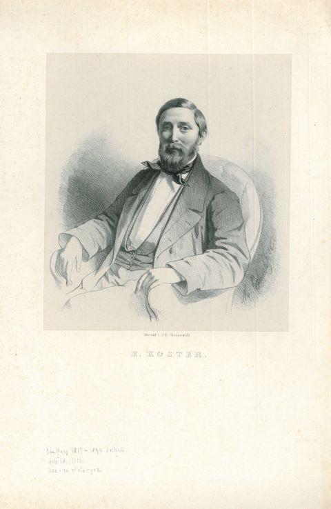 Portrait of Everhardus Koster, Antiek en Kunst, Kunst | Etsen en Gravures