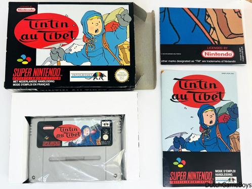 Super Nintendo / Snes - TinTin Au Tibet + Poster - FAH, Spelcomputers en Games, Games | Nintendo Super NES, Gebruikt, Verzenden