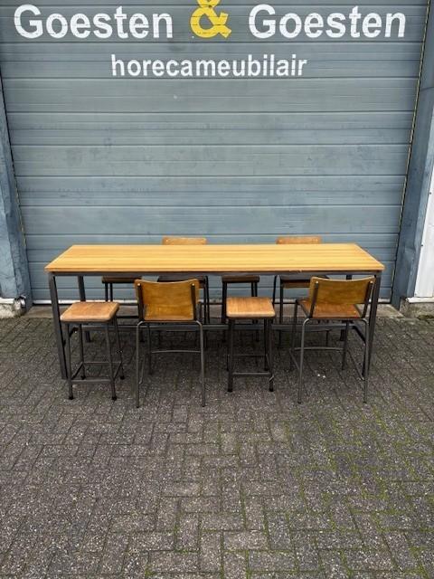 Gebruikte Half Hoge Barset - T1619 Vintage/Café, Huis en Inrichting, Tafels | Eettafels, Ophalen