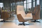 Gealux design relax fauteuil Arc 8008 stof/leer 1motor+accu, Nieuw, Ophalen of Verzenden, Leer, Design made in Holland