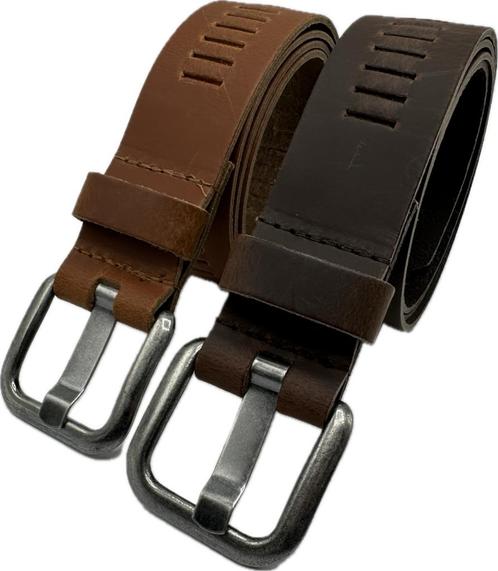 ARIESZZZ Riem Unisex Leder - Cognac Bruin - 2 pack, Kleding | Dames, Riemen en Ceinturen