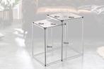 Handgemaakte bijzettafel set van 2 ELEMENTS 40cm, Huis en Inrichting, Tafels | Salontafels, Ophalen of Verzenden, Nieuw