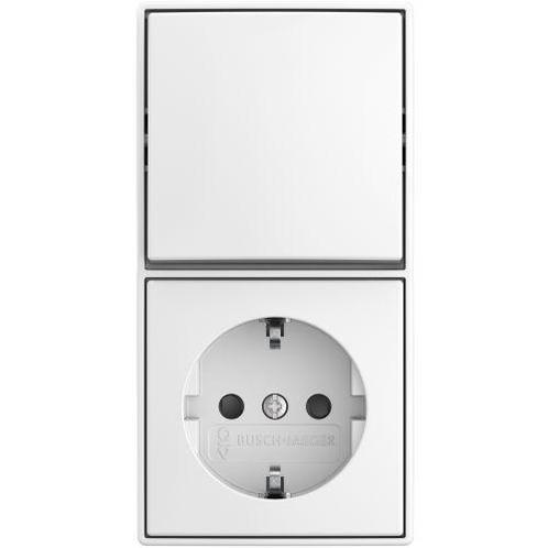 Busch Jaeger combinatie wisselschakelaar en wandcontactdoos, Doe-het-zelf en Verbouw, Elektra en Kabels, Nieuw, Ophalen of Verzenden