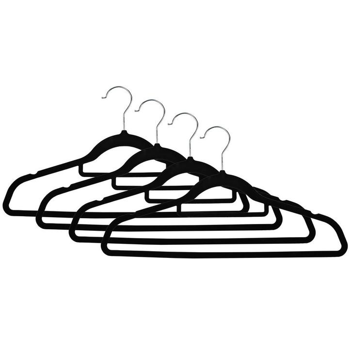 Benson Velours kledinghangers - anti-slip - 360° haak - z.., Huis en Inrichting, Woonaccessoires | Kapstokken, Nieuw, Ophalen of Verzenden